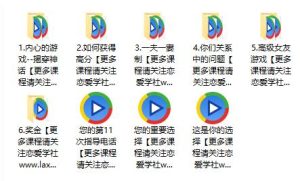 麦克斯《女朋友游戏》（关系管理）百度网盘下载【082305】-恋爱猫