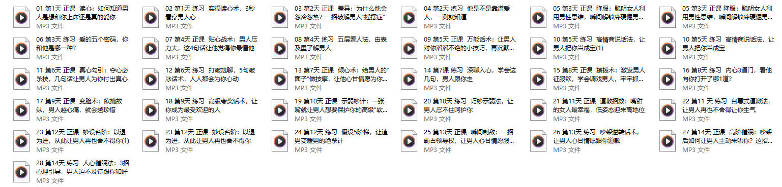 14天深度情感沟通课（音频）-恋爱猫